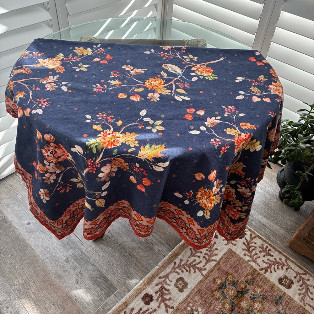 •	“Maison d’Hermine floral, Birds 54 x 70 set of 2Tablecloth 100% Cotton”
